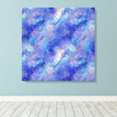 Sapphire Blue Scribbled Texture Leinwanddruck (Insitu (Holzboden))