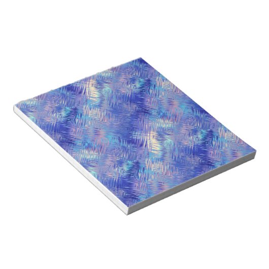 Sapphire Blue Scribbled Texture Notizblock (angewinkelt)