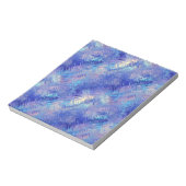 Sapphire Blue Scribbled Texture Notizblock (Rotiert)