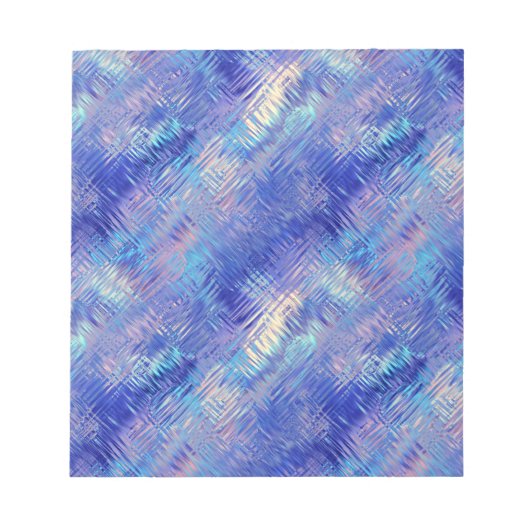 Sapphire Blue Scribbled Texture Notizblock (Vorderseite)