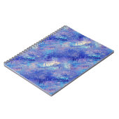 Sapphire Blue Scribbled Texture Notizblock (Linke Seite)