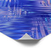 Sapphire Blue Scribbled Texture Poster (Ecke)