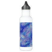 Sapphire Blue Scribbled Texture Trinkflasche (Links)