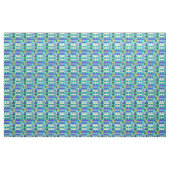 Sapphire Blue Tiles Stoff (Yard (91,4 cm))