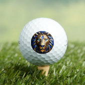 Sapphire Blue und Gold Lion, Golfball (Insitu T-Shirt)