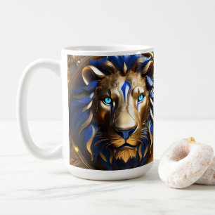 Sapphire Blue und Gold Lion, Kaffeetasse