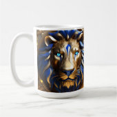 Sapphire Blue und Gold Lion, Kaffeetasse (Links)