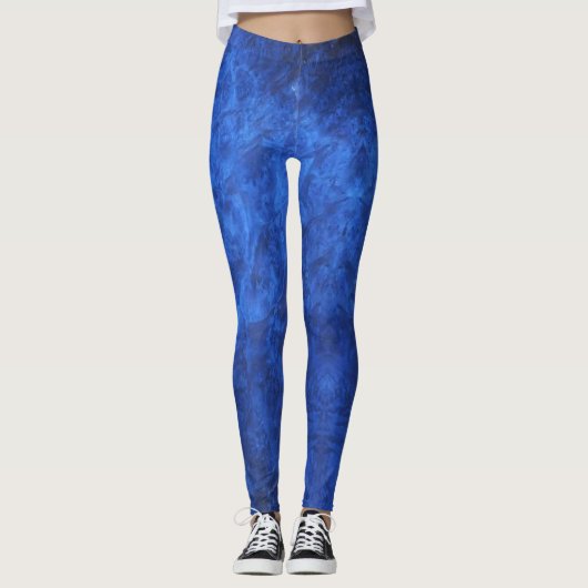 Sapphire Blue Velvet Leggings (Vorderseite)