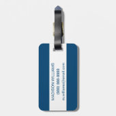 Sapphire Blue Watercolor Gepäckanhänger (Rückseite vertikal)
