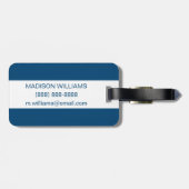 Sapphire Blue Watercolor Gepäckanhänger (Rückseite horizontal)