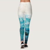 Sapphire Blue Watercolor Leggings (Rückseite)