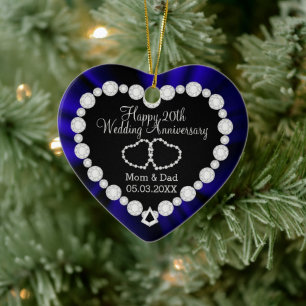 Sapphire Blue Wedding Jubiläum   DIY Text   Keramik Ornament