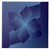 Sapphire Blume Fliese (Vorderseite)