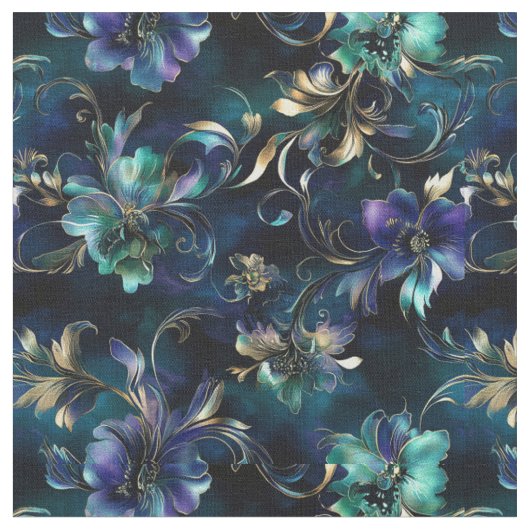 Sapphire Botanica Stoff (Nahaufnahme)
