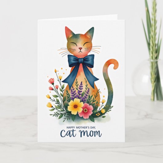 Sapphire Bow Mothers Day Card Karte (Vorderseite)