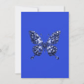 Sapphire Butterfly Dress September Birthstone Einladung (Rückseite)