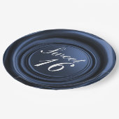 Sapphire Candle Wax Siegel Tropfen Sweet 16 Weddin Pappteller (Schrägansicht)