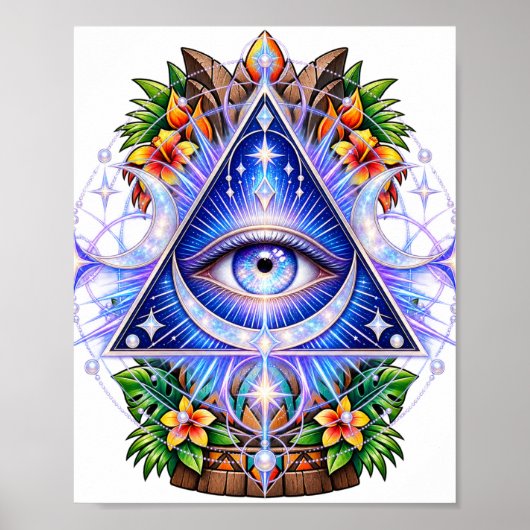 Sapphire Celestial Eye Poster (Vorne)