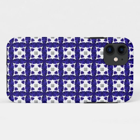 Sapphire Diamond Art, blau Case-Mate iPhone Hülle (Rückseite (Horizontal))