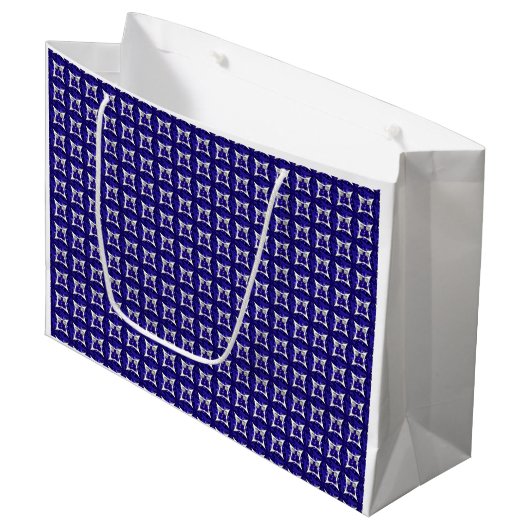 Sapphire Diamond Art, blau Große Geschenktüte (Vorderseite Schrägansicht)