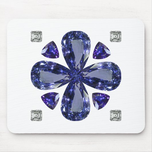 Sapphire Diamond Art, blau Mousepad (Vorne)