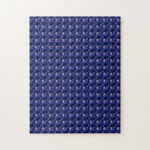 Sapphire Diamond Gemstone Art Blue Puzzle