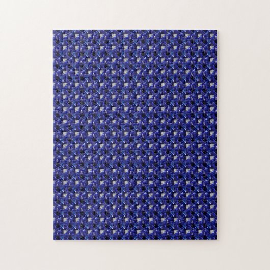 Sapphire Diamond Gemstone Art Blue Puzzle (Vertikal)