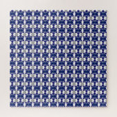 Sapphire Diamond Gemstone Art Blue Puzzle (Horizontal)