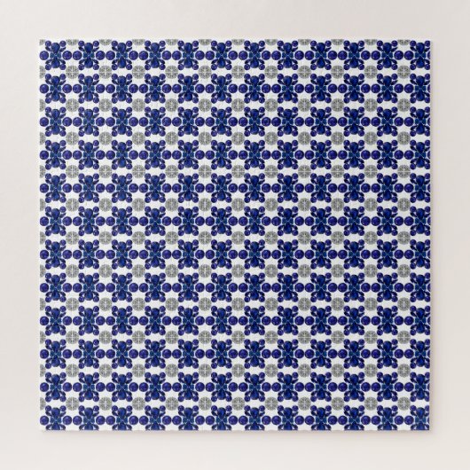Sapphire Diamond Gemstone Art Blue Puzzle (Vertikal)