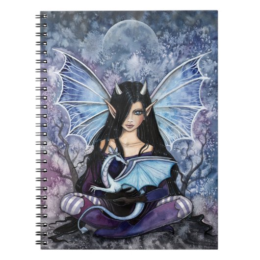Sapphire-Drachen-Feennotebook Notizblock (Vorderseite)