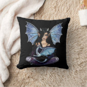 Sapphire Dragon Fairy Throw Kissen (Decke)
