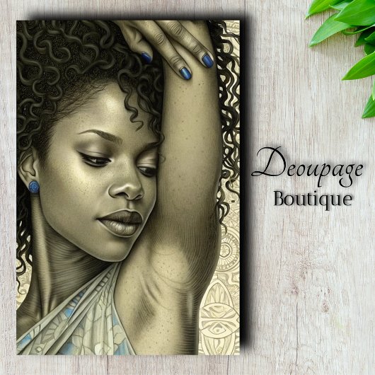 Sapphire Dreams Modernes Art Déco Schönheit Deko Seidenpapier