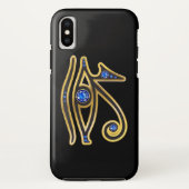 Sapphire Eye of Ra in Gold Case-Mate iPhone Hülle (Rückseite)
