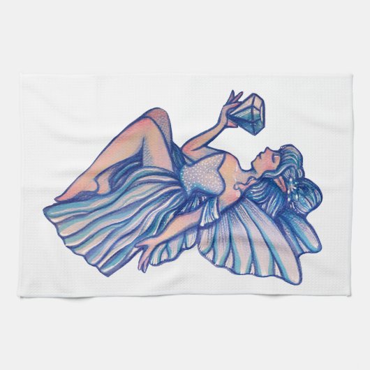 Sapphire Fairy Geschirrtuch (Horizontal)