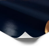 Sapphire Flame Elegance Poster (Ecke)