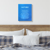 Sapphire Geburtstein - Leinwand der Gedicht-Kunst  (Insitu (Schlafzimmer))