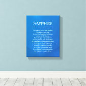 Sapphire Geburtstein - Leinwand der Gedicht-Kunst  (Insitu (Holzboden))