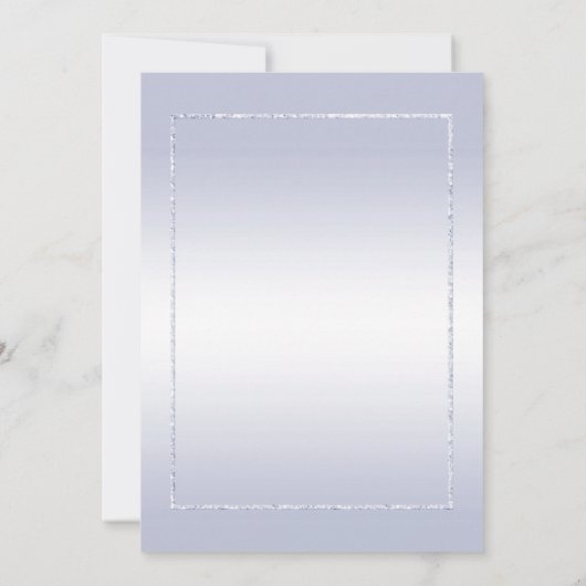 Sapphire Gem & Glitzer & 1. Hochzeit Einladung (Rückseite)