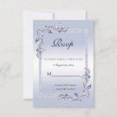 Sapphire Gem & Glitzer 45. Hochzeit RSVP (Vorderseite)