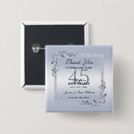 Sapphire Gem & Glitzer 45. Hochzeitstag Button