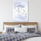 Sapphire Gem & Glitzer 45. Hochzeitstag Leinwanddruck (Insitu (Schlafzimmer))