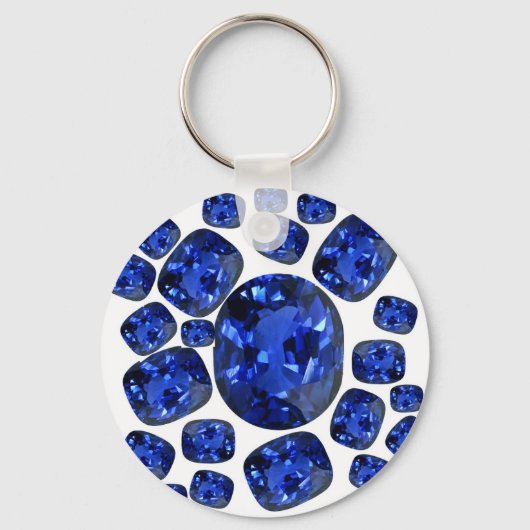 Sapphire Gems Birthstone Geschenke von Sharps Schlüsselanhänger (Vorderseite)