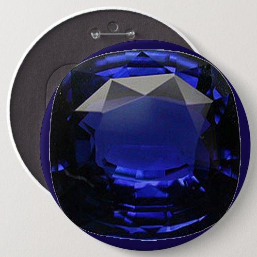 Sapphire Gemstone Blue Button (Vorne & Hinten)
