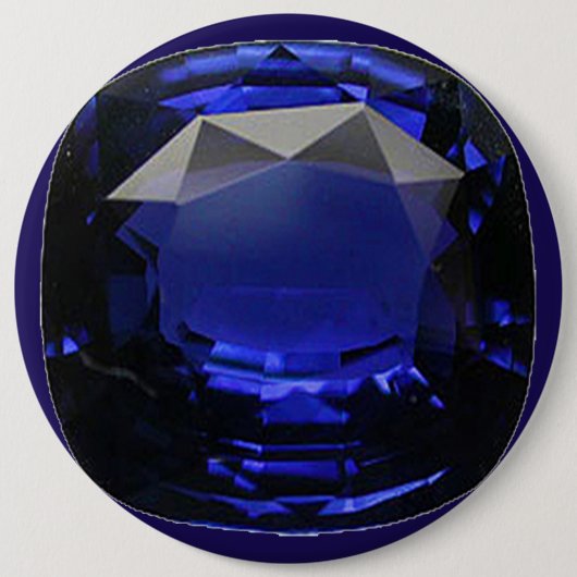 Sapphire Gemstone Blue Button (Vorderseite)