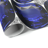 Sapphire Gemstone Blue Geschenkpapier (Rolleneckpunkt)