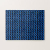Sapphire Gemstone Kunst, Blau Puzzle (Horizontal)