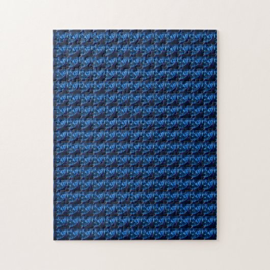 Sapphire Gemstone Kunst, Blau Puzzle (Vertikal)