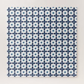 Sapphire Gemstone Kunst, Blau Puzzle (Horizontal)