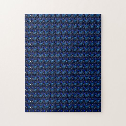 Sapphire Gemstone Kunst, Blau Puzzle (Vertikal)