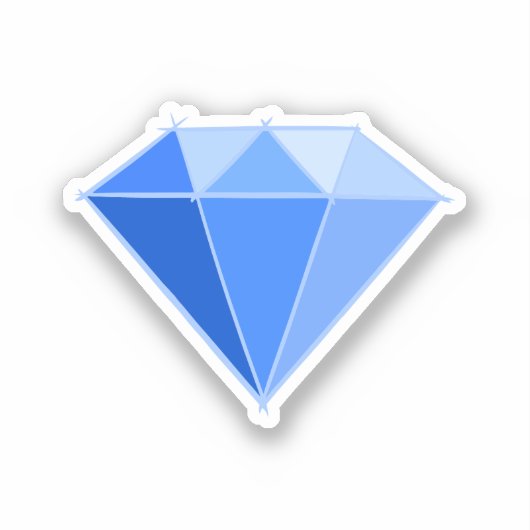 Sapphire Gemstone. Schmuck. 45 Hochzeitstag Aufkleber (Vorderseite)